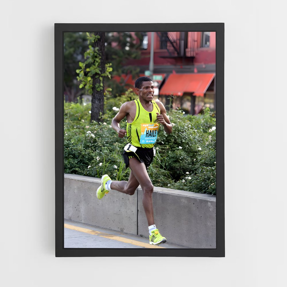 Poster L'Éclair Jaune – affiche Athlétisme (vue 2)